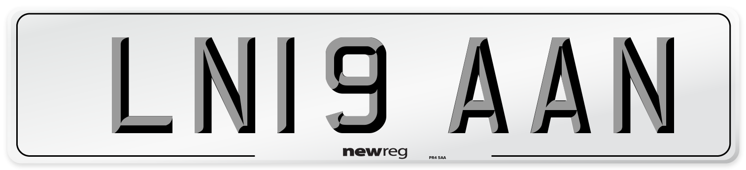 LN19 AAN Number Plate from New Reg